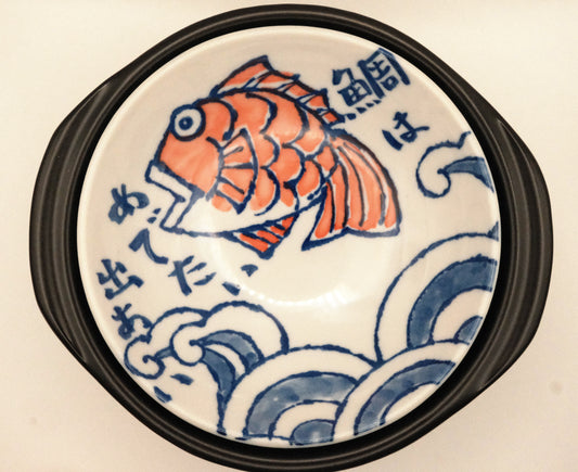 Tairyōmaru Banko Ware Donabe with Rice Bowl Lid (For Japanese Hotpot, Rice, Soup)