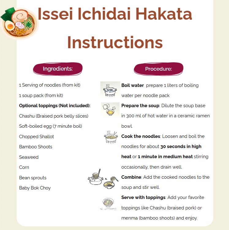 Issei Ichidai Hakata Ramen (3 servings)